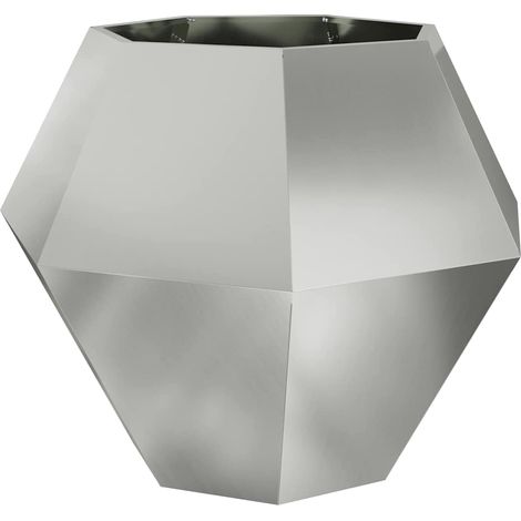 Planter Silver 100 x 100 x 80 cm Galvanised Steel vidaXL