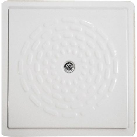 Piatto doccia per disabili filo pavimento in vetro resina con piletta 90 x 90 (1/2)