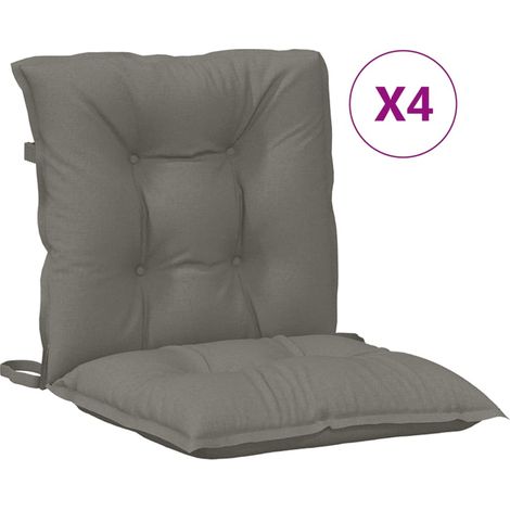 Maison Exclusive - Niedriglehner-Auflagen 4 Stk. Dunkelgrau 100x5 (1/5)
