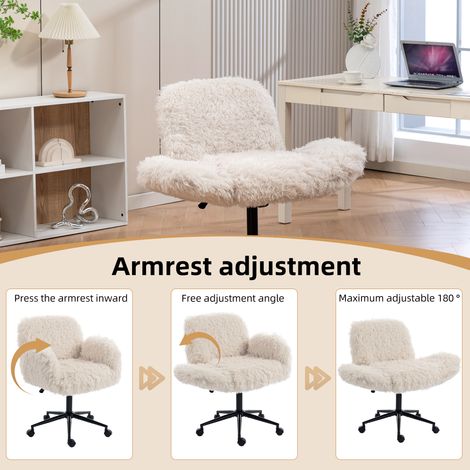 Chaise de bureau ergonomique accoudoirs 5 positions roulettes,pivotante domicile,coiffeuse et salon. (1/5)