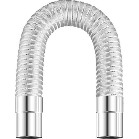Tuyau de cheminée flexible pour poêle - Tube extensible de 50 mm, coude en acier inoxydable pour conduit de cheminée, extension de cheminée pour poêle de camping à bois (1/5)