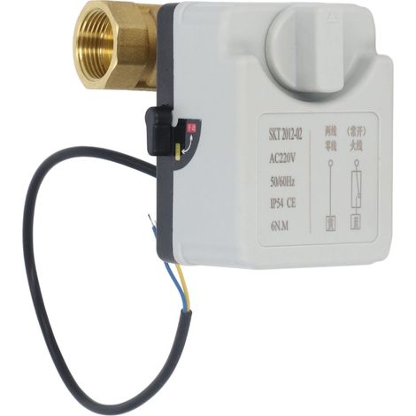 Ball Valve Motorized 2 Wire 2 Way Automatic Manual Normally Open DN20 AC220V for Control
