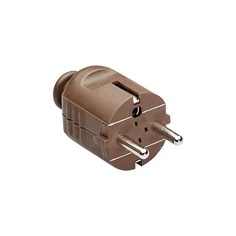 Bachmann 910.470 Schutzkontaktstecker Kunststoff 250 V Braun IP20