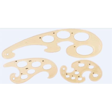 Juego de curvas GR-869, 3 piezas.