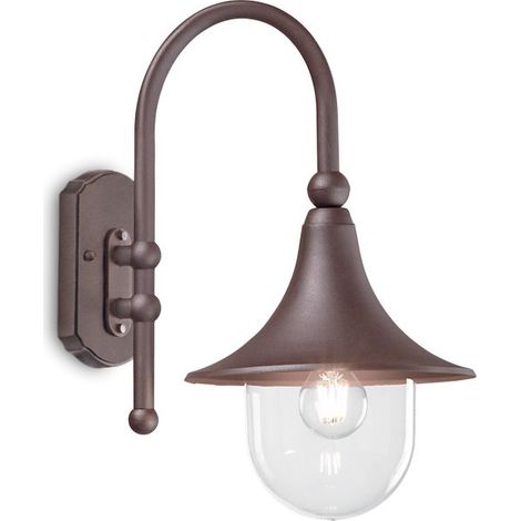 Ideal Lux CIMA - Lanterne murale extérieure en dôme à 1 lumière, café IP43, E27