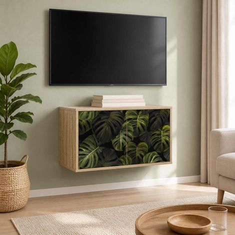 vidaXL Wall-mounted TV Cabinet ELBURG 69 x 33 x 40 cm Sonoma Oak (1/5)