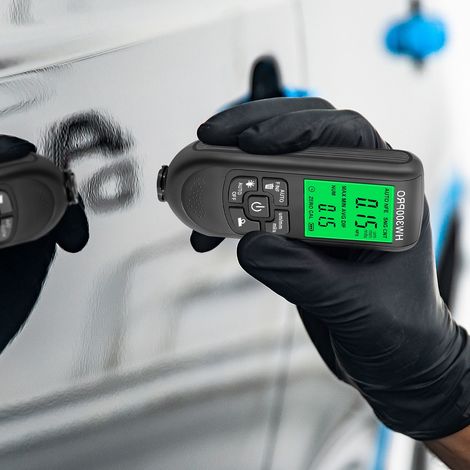 Lackdickenmessgerät für Autos, Metall 0-2000µm, Fe- und NFe-Sondenmessung (1/5)