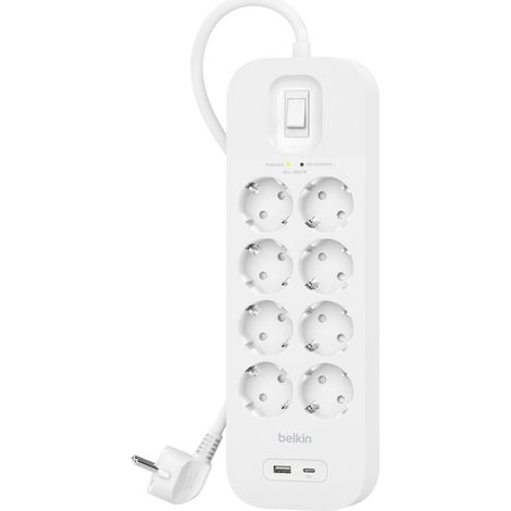 Belkin SRB003VF2M protection surtension Blanc 8 sortie(s) CA 2 m (1/2)
