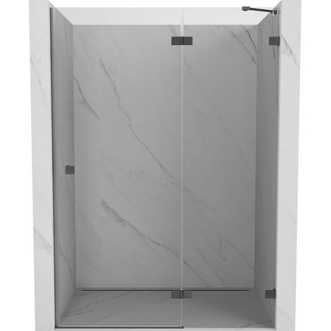 Mexen Lunar Duschdrehtür rechts 130 cm, transparent, Gun Metal - 834-130-000-95-00-P (1/5)