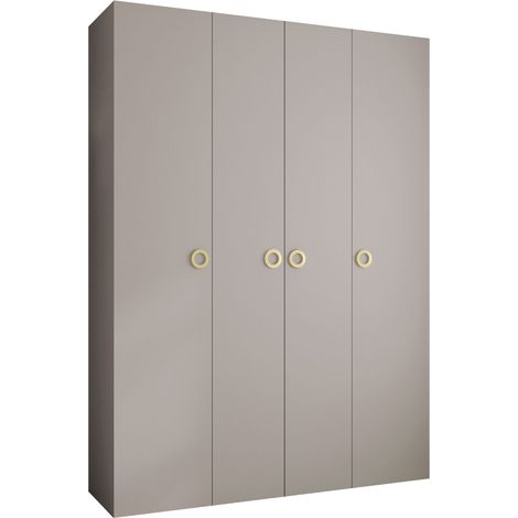Armario Hartford 554, Cachemira, 246x180x42cm, Puertas de armario: Con bisagras, Número de estantes: 12 (1/5)