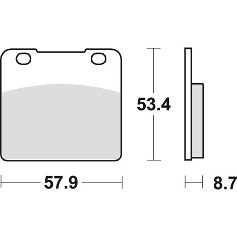 Pastillas de freno TRW ZF KH103 orgánicas para Suzuki VS 1400 (87-03), GSXF 1100 (88-92), VS 800 (92-03), VS 600 (94-97) y Yamaha SRX 250 (85-87). Delanteras/traseras.