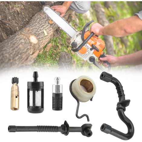Kit de pompe à huile, engrenage à vis sans fin, tuyau d'essence et filtre pour tronçonneuse Stihl MS180 MS170 018 017 (1/5)