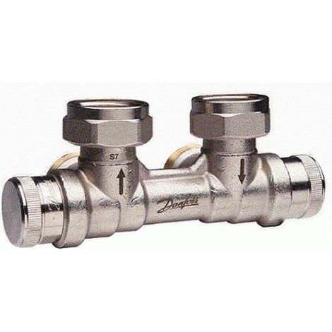 Danfoss detentore dinamico RLV-KDV per radiatori con valvola R 1/2'', ad angolo con mandata a destra, 013G7871