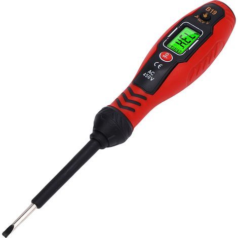 Voltage test pen, circuit tester with digital display. High-precision AC power testing equipment for cars, homes, refrigerators, and motors, red. (1/5)