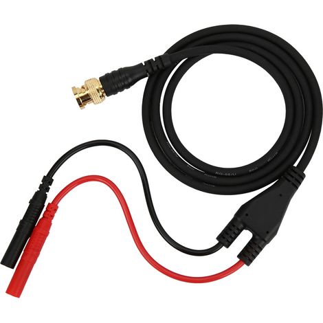 Câble de test BNC plaqué or sur cuivre pur vers fiche banane 4mm droite, fil conducteur sécurisé en cuivre (1/5)