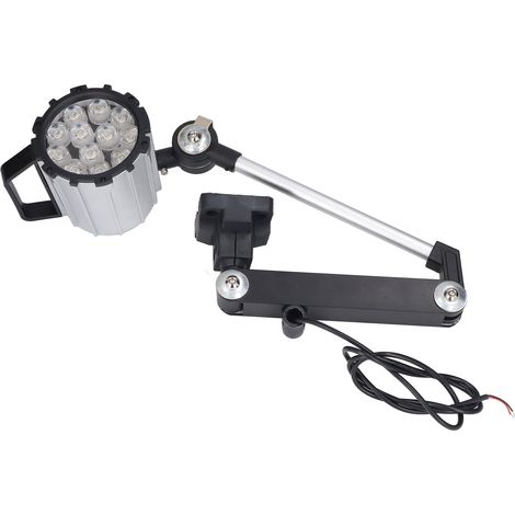Lampe de travail LED étanche pour machines-outils, pliable, à bras long réglable, 12 W, 24 V, pour tours et machines CNC (1/5)