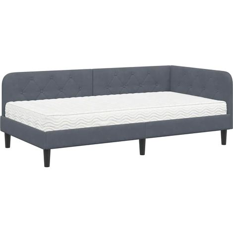 Maison Exclusive - Estructura de cama en esquina Gris oscuro 90 x