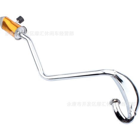 Accessoires pour mini-motos : pot d'échappement chromé électroplaqué pour moteur 2 temps 47/49 cm³, silencieux et boîte à fumée. (1/5)
