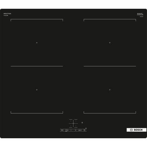 Bosch Serie 4 PVQ611BB6E Piano cottura Nero Da incasso 60 cm a induzione 4 Fornelli