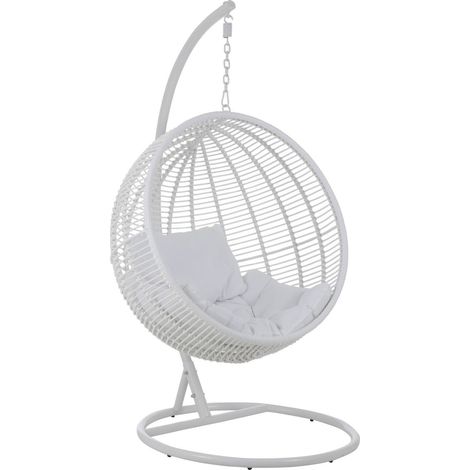Fauteuil suspendu extérieur Lounge Lincoln en Fer - Blanc (1/5)