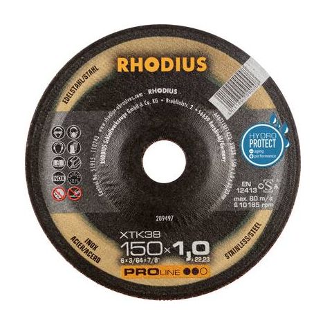 RHODIUS RHODIUS 209497 DISQUE À TRONÇONNER À MOYEU DÉPORTÉ 150 MM 1 PC(S) ACIER INOXYDABLE, ACIER