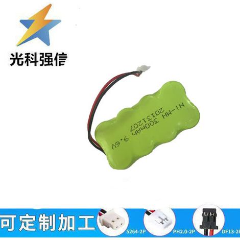 1/3 AA rechargeable battery (9.6V 300mAh NiMH) for toy car with cord, transforming design 2/3 AAA plug.