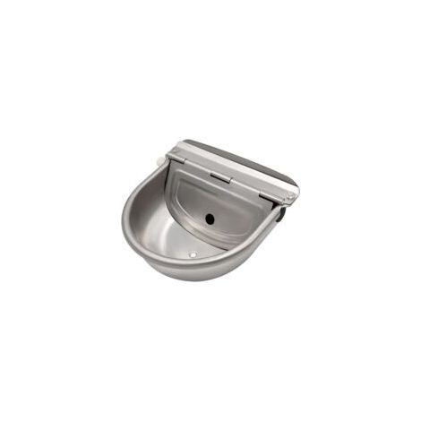Abreuvoir à eau en acier inoxydable avec bouchon de vidange et valve à flotteur réglable pour cheval, chien, bétail, chèvre, mouton, cochon, abreuvoir automatique pour le bétail