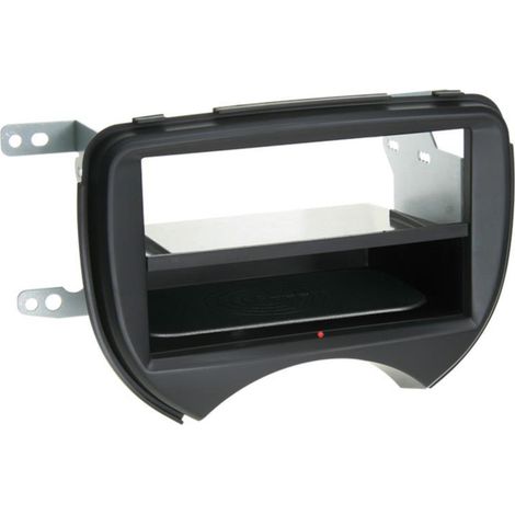 Kit Facade autoradio 2DIN compatible avec Nissan Micra 11-13 Avec vide poche Induction Qi Noir