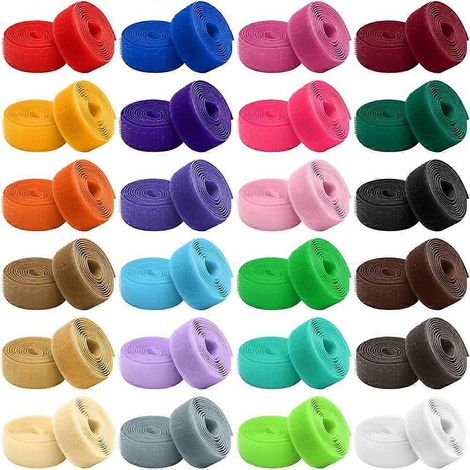 24 Farben, 48 Yards selbsthaftendes Annähband, 3/4" breites Nylon-Klebeband, zum Nähen und Basteln. (1/5)