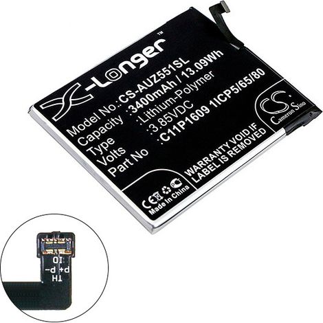 NX - Batterie téléphone, smartphone, GSM pour Asus 3.85V 3400mAh - C11P1609 (1ICP5/65/80 (1/2)