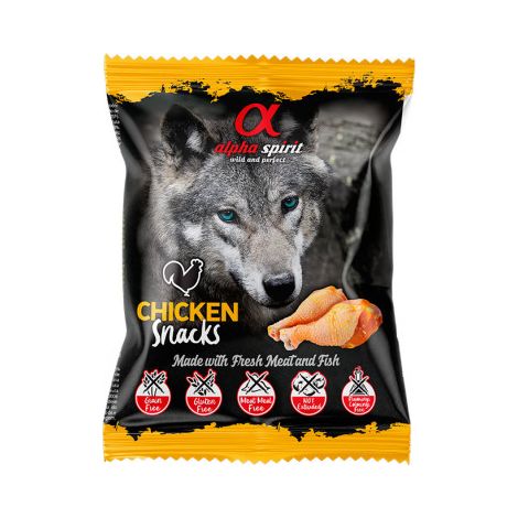 Alpha Spirit Chicken Snacks fЩr Hund 24 x 50g Packung