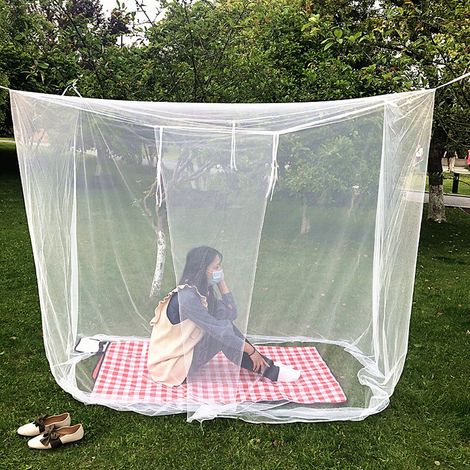 Moustiquaire de Camping blanche, tente d'extérieur en maille anti-moustiques contre les insectes (1/5)