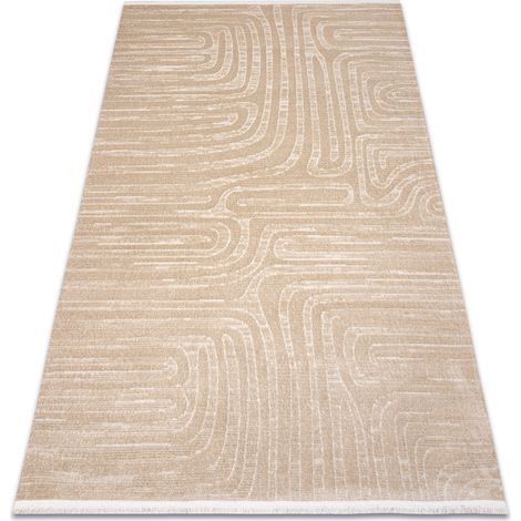 Tapis FROJE 1774 Lignes – Style scandinave, texturé, moderne beige beige 180x270 cm (1/5)