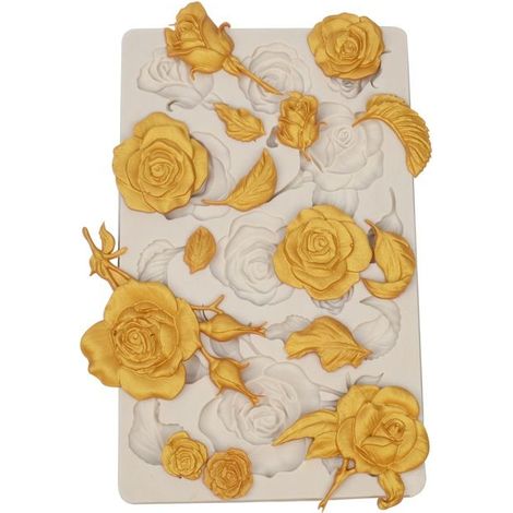 Moule à gâteau 20 x 12,5 x 1 cm, motif roses parfumées (1/3)