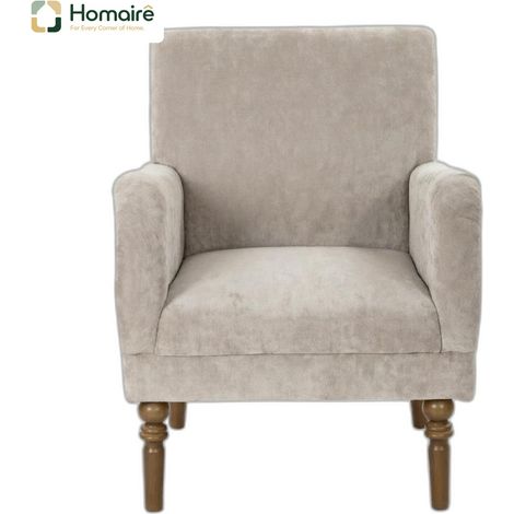 Grauer Stoffsessel mit Armlehnen 70 x 75 x 88 cm HOMAIRE (1/5)