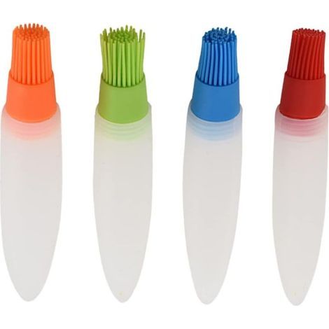 Set mit 4 Grillbürsten für den Außenbereich, inklusive Flasche mit spitzer Düse, Küchenutensilien und Backölpinsel (1/5)