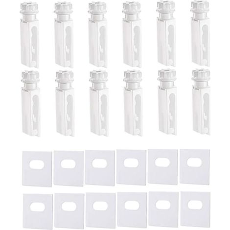 (12pcs )Tabs de Stores verticaux Clips de Remplacement de la Tige Brodés Blinds de réparation Vertical Kit Curtain Crochet (1/4)