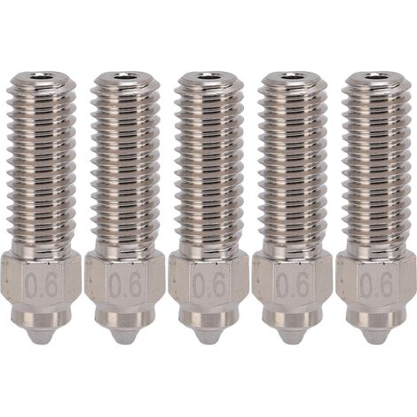 Kits de buses K1, lot de 5 buses K1/K1 MAX en acier trempé de 0,6 mm, résistantes aux hautes températures, pour imprimantes 3D Creality K1, K1 Max, CR-M4, Ender 3 V3 KE et CR-10 SE. (1/5)
