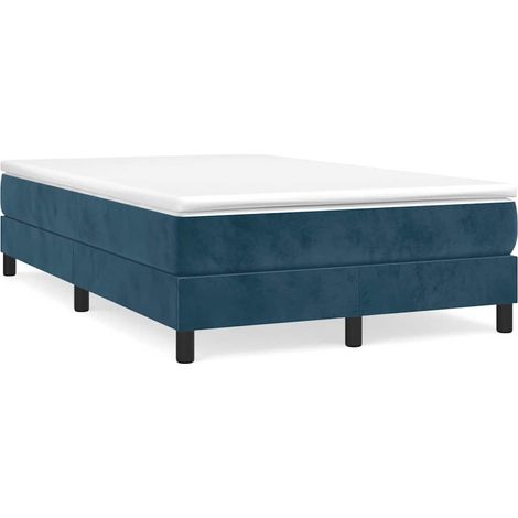 Maison Exclusive - Struttura Letto a Rete a Molle Blu Scuro 120x200 cm in Velluto (1/5)