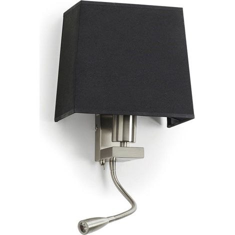 Applique lecteur tilt FIRENZE on-off E27 60W+LED SMD 3W 240lm CRI80 3000K Nickel satin (1/5)