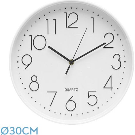 Reloj De Pared Tiempo Blanco 30d Mov.continuo (1/3)