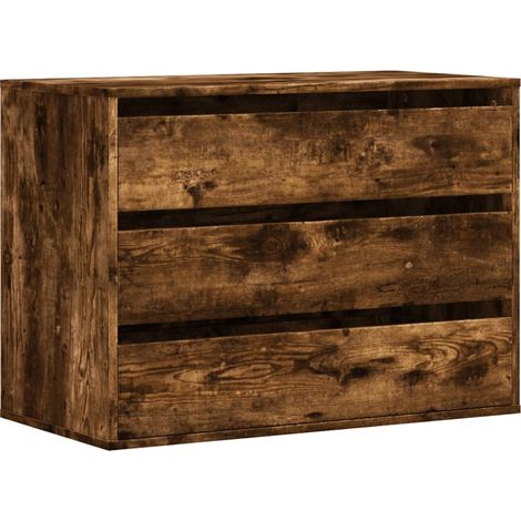 Maison Exclusive - Cassettiera Angolare Rovere Fumo 80x41x58cm Legno Multistrato