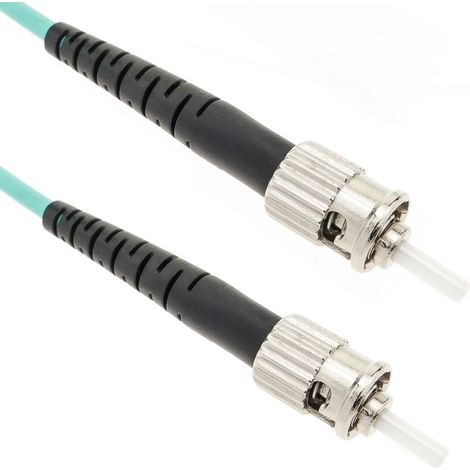 BeMatik - Câble optique OM4 multimode MMF simplex 50µm/125µm ST-ST 5m (1/5)