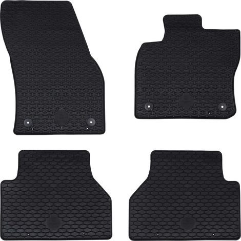 Car Mat 4 pcs Black suitable for VW CADDY 2020- Rubber vidaXL