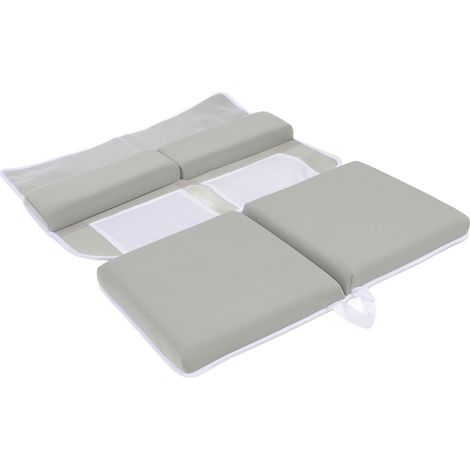 Ensemble de coussins de bain pour bébé avec repose-genoux et repose-coudes antidérapants, à séchage rapide et épais, dotés d'une grande poche. (1/5)