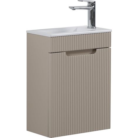 Badezimmer Badmöbel-Set Thermis 40 cm – Creme – Badezimmermöbel