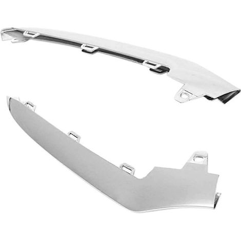 Lot de 3 baguettes chromées de bas de pare-chocs avant pour Mercedes-Benz CLS W218 (2015-2018) - Références : A2188851574 et A2188851674 - Finition : Noir brillant (1/4)
