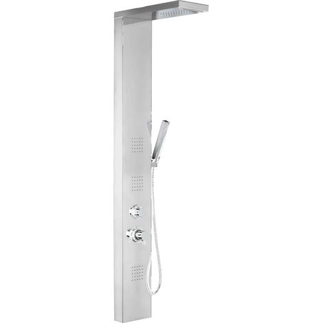 Colonna Doccia Broadway Acciaio Inox 4 Getti Cascata Soffione Doccetta Metaform (1/5)