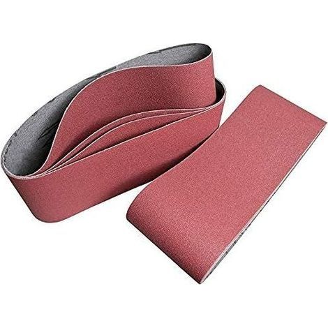 Ceinture de Ponçage 100 Grain Oxyde Aluminium Papier Abrasif pour Ponceuse à Bande Meuleuse Polissage Bois Fibre de Verre, 100 x 915mm (1/4)