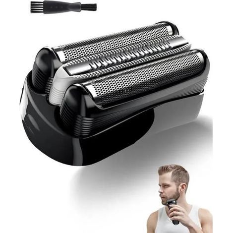 Ersatzscherkopf – 1001 Batterien – 32B – Kompatibel mit Braun Series 3 – Wasserdicht und abwaschbar – 3 flexible Klingen – lan (1/5)